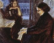 oscar wilde an artist s impression of chopin at the piano composing his preludes oil on canvas